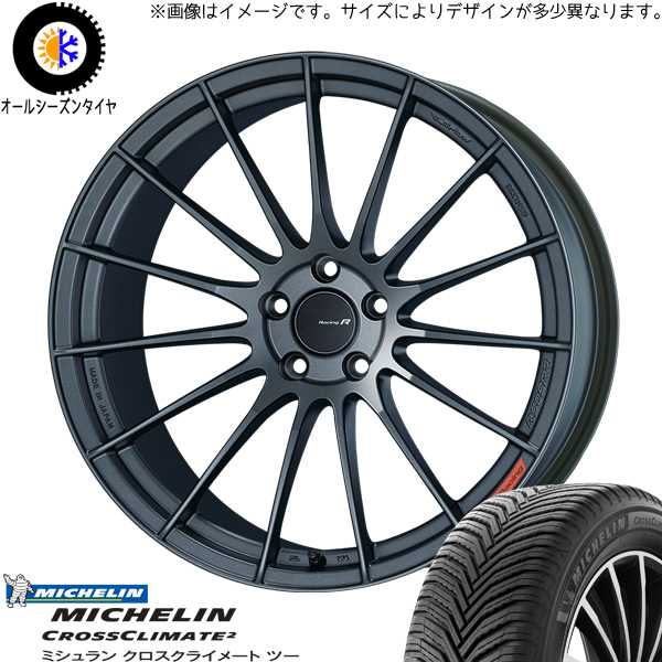 新品 クラウン 225/40R19 255/35R19 ミシュラン エンケイ RS05RR 19インチ 8.5J +35 5/114.3 オールシーズンタイヤ ホイール 4本SET_画像1