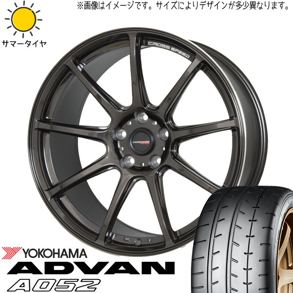 新品 ランサーエボリューション 245/40R18 Y/H ADVAN A052 クロススピード RS9 18インチ 9.5J +35 5/114.3 サマータイヤ ホイール 4本SET_画像1