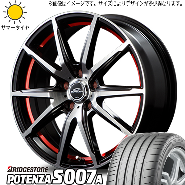 新品 86 プリウス レガシィ BRZ 215/45R17 ブリヂストン ポテンザ S007A RX-02 17インチ 7.0J +47 5/100 サマータイヤ ホイール 4本SET_画像1