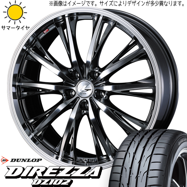 新品 スバル WRX STI WRX S4 245/40R18 DUNLOP ディレッツァ DZ102 レオニス RT 18インチ 8.0J +45 5/114.3 サマータイヤ ホイール 4本SET_画像1