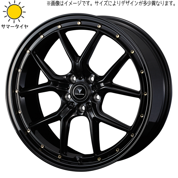 新品 プリウスα セドリック 225/35R19 おすすめ輸入タイヤ アセット S1 19インチ 8.0J +35 5/114.3 サマータイヤ ホイール 4本SET_画像1