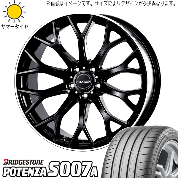 新品 プリウスα 225/35R19 BS ポテンザ S007A ヴェネルディ シャロン 19インチ 8.0J +42 5/114.3 サマータイヤ ホイール 4本SET_画像1