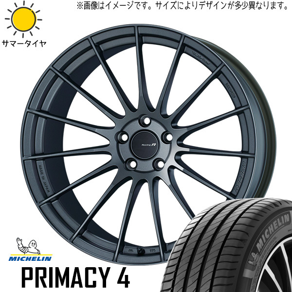 新品 エルグランド フーガ 245/45R19 MICHELIN プライマシー 4 エンケイ RS05RR 19インチ 8.5J +45 5/114.3 サマータイヤ ホイール 4本SET_画像1