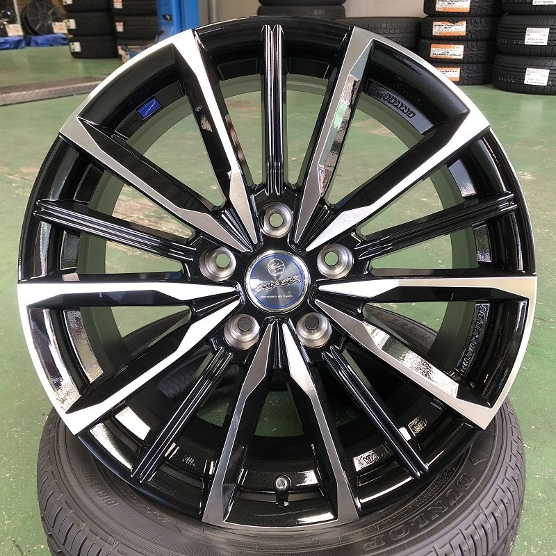 新品 シルビア シビック 205/55R16 16インチ BS BLIZZAK VRX3 スマック ヴァルキリー スタッドレス タイヤ ホイール セット 4本_画像2