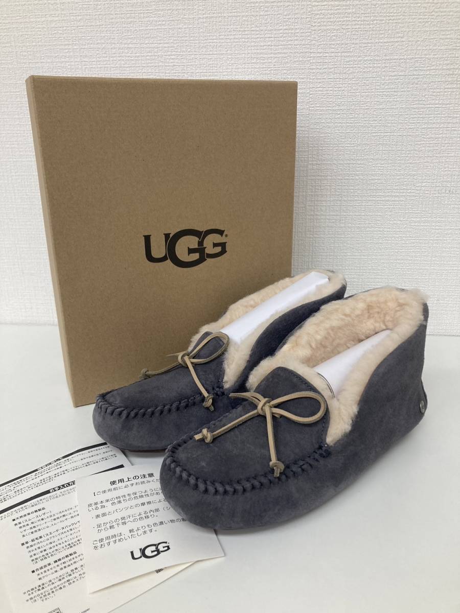 ほぼ未使用保管品 UGG アグ アレーナ 22ｃｍ NHT/ナイトフォール 1004806 レディース ムートン モカシン シープスキン T175_画像1