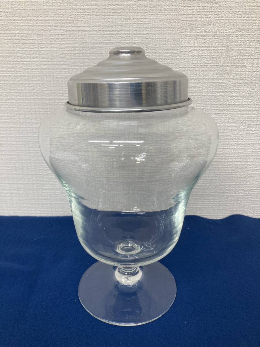 昭和レトロ 保存瓶 ガラス容器 アンティーク 蓋付き 当時物 ビンテージ