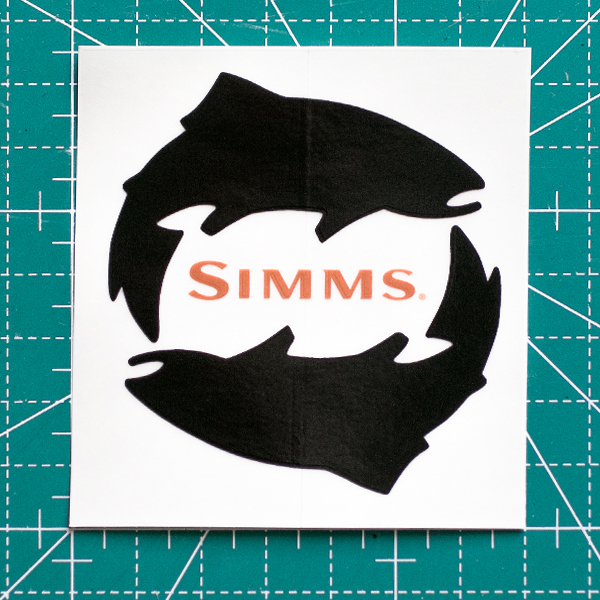 SIMMS シムス サークル フィッシュ ステッカー Sサイズ_画像2