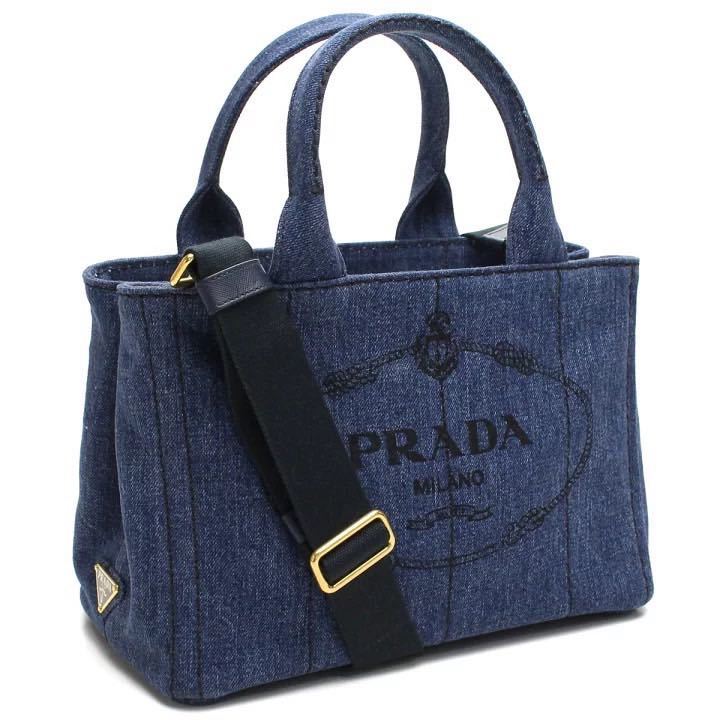 買い誠実 【美品】PRADA プラダ カナパ B2642B デニム ショルダー