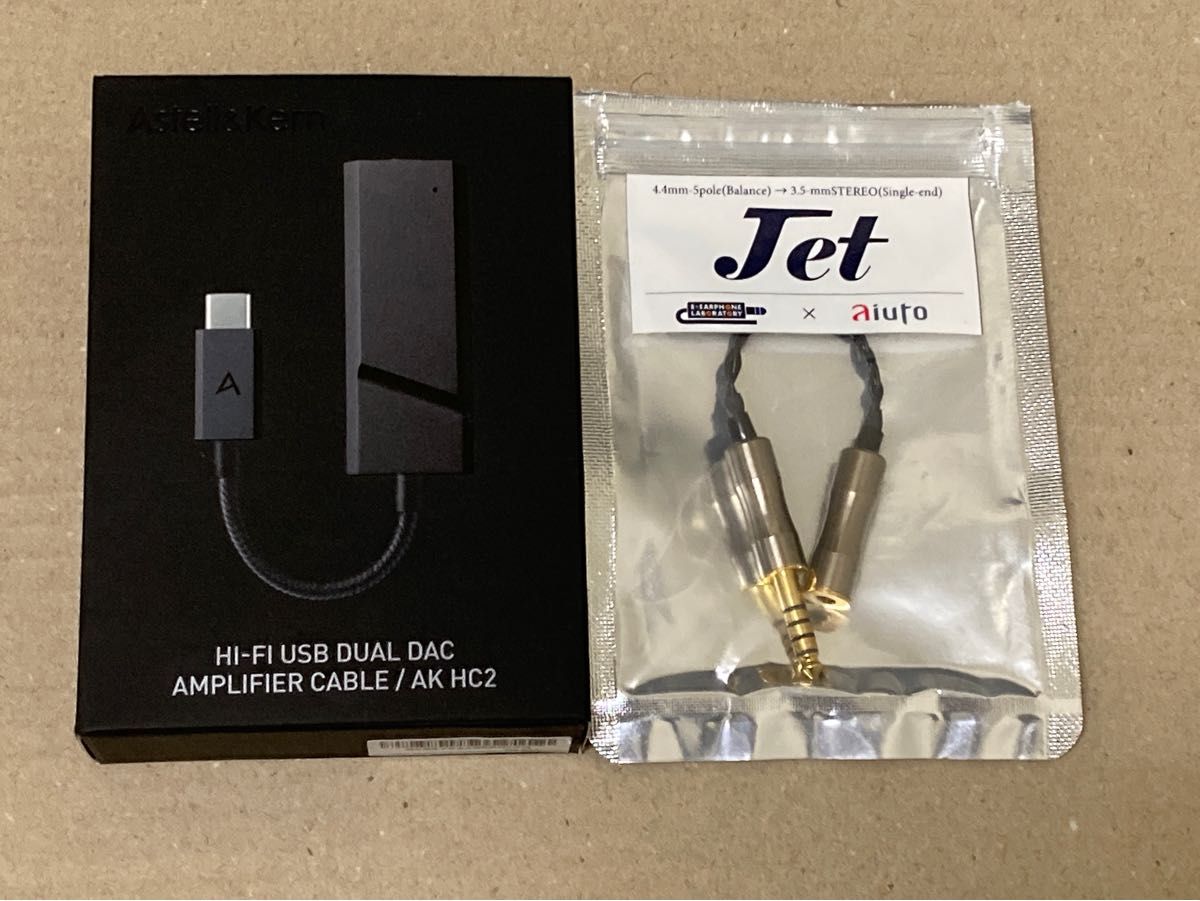 ヘッドホン DAC アンプ AK HC2 Astell&Kern + 4 4mm5極 to 3 5mm3極