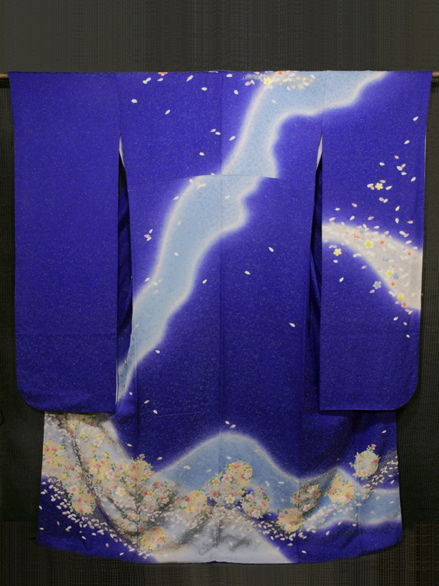 【爆売りセール開催中!】 流水に桜丸文 丈178 TAHJ010001 振袖 紋綸子縮緬 縫取 振袖 【爆売りセール開催中!】 流水に桜丸文 丈178 TAHJ010001 振袖 紋綸子縮緬 縫取 振袖