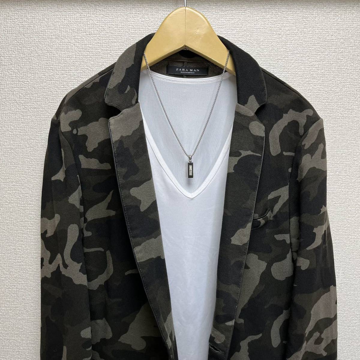 ZARA MAN テーラードジャケット 迷彩柄ジャケット ミリタリー ZARA MAN テーラードジャケット 迷彩柄ジャケット ミリタリー