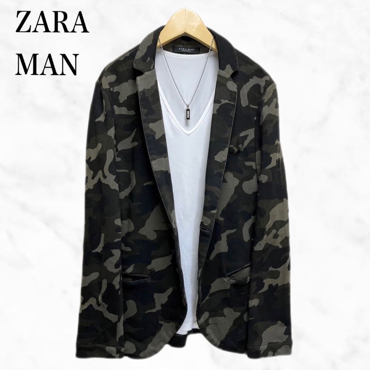 ZARA MAN テーラードジャケット 迷彩柄ジャケット ミリタリー ZARA MAN テーラードジャケット 迷彩柄ジャケット ミリタリー