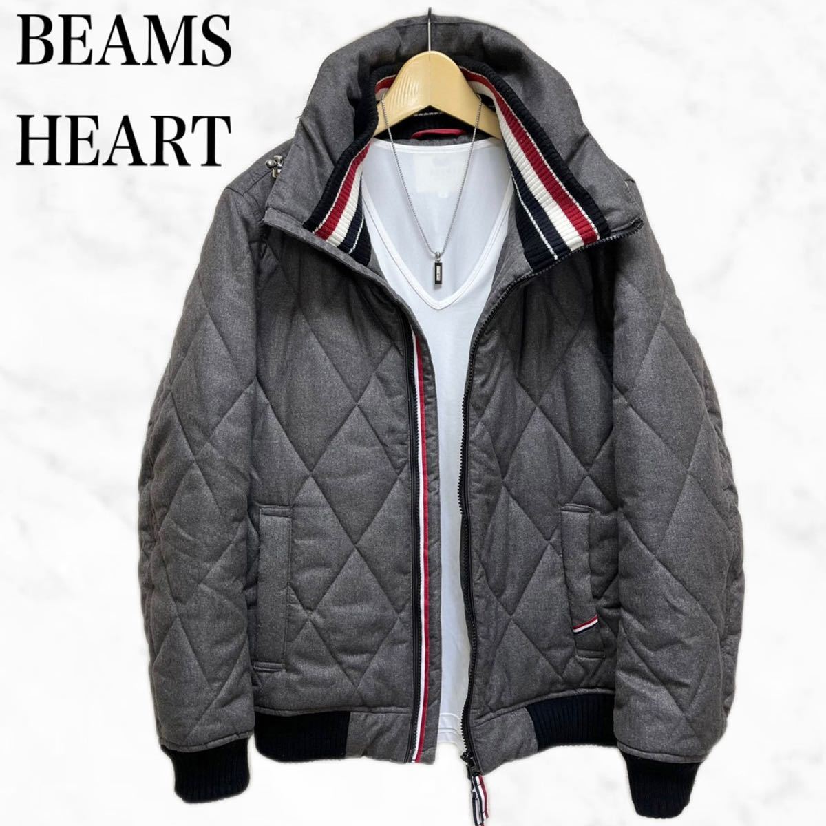 BEAMS HEART 中綿ジャケット グレー系 アウター ダウンジャケット