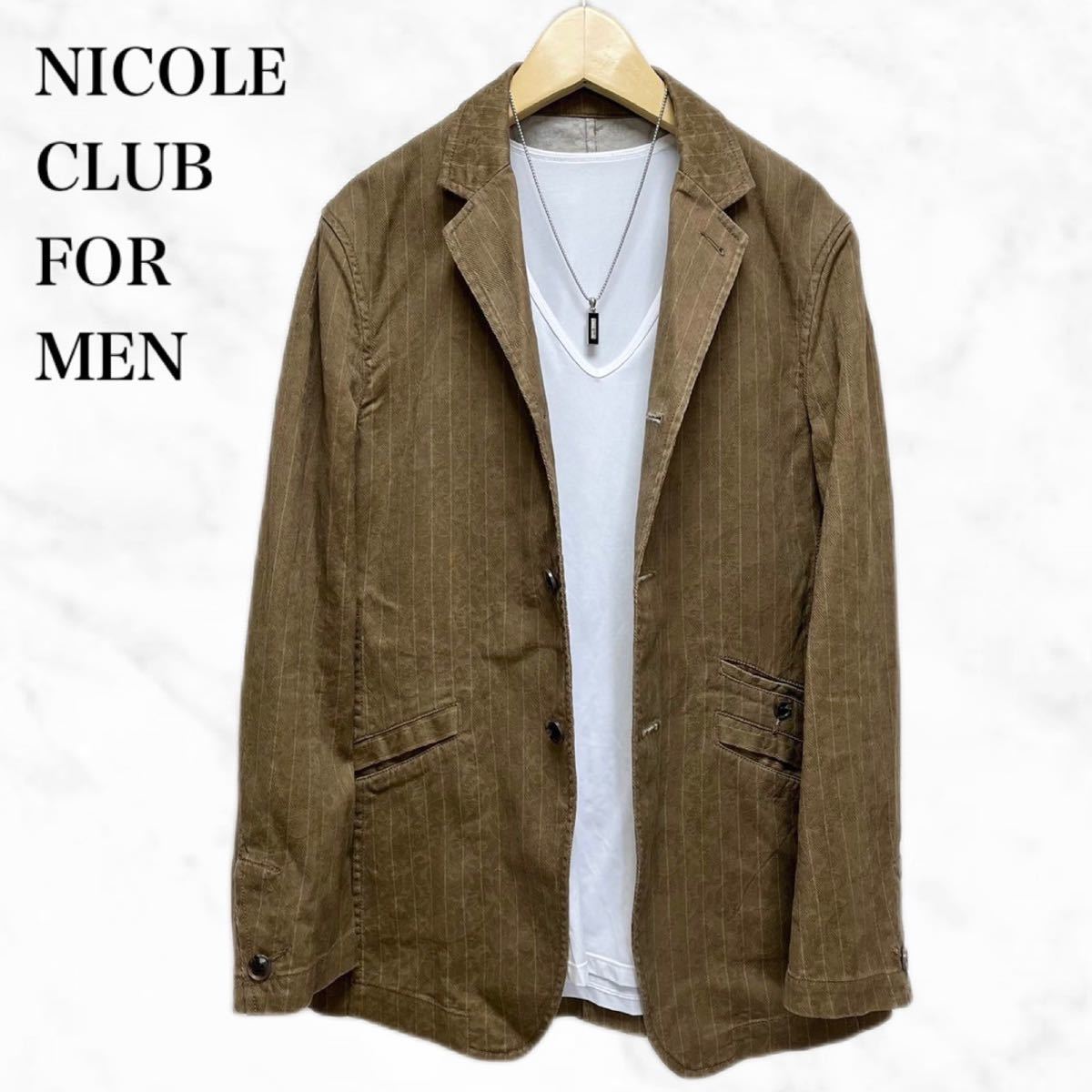 NICOLE CLUB FOR MEN テーラードジャケット　ワークジャケット_画像1