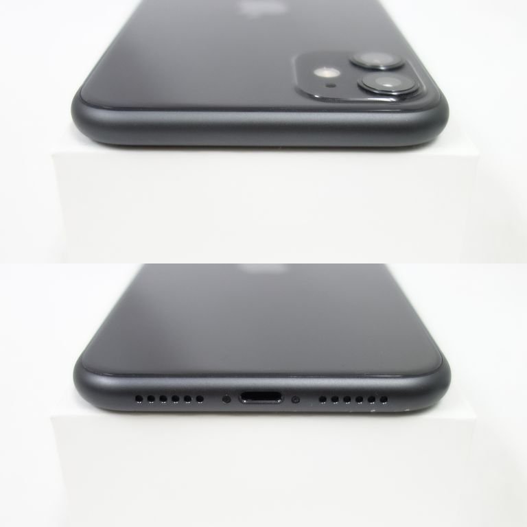 iPhone 11 ブラック 64 GB au simロック解除済 画面割れ-