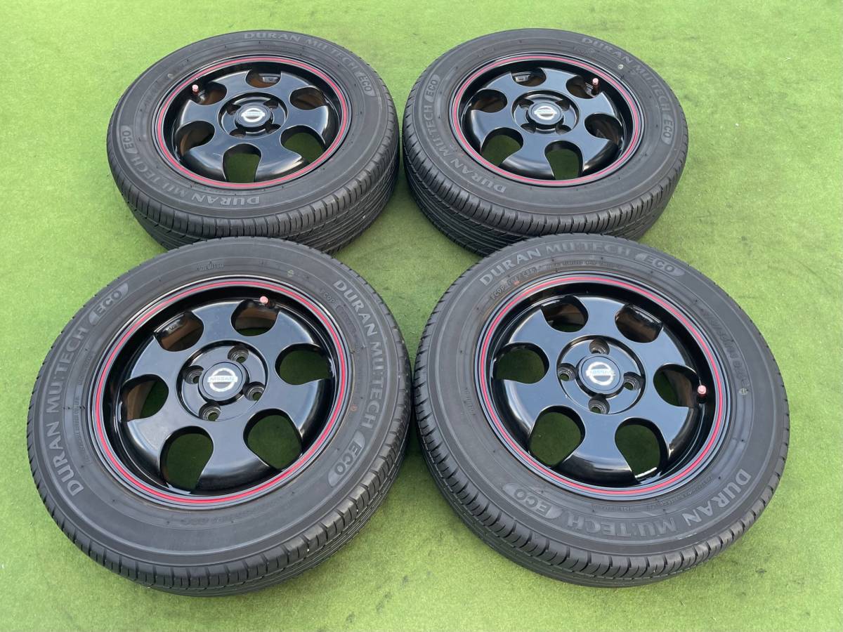 ◆ 希少！日産　BZ11/キューブ　純正 ◆ 14x5J+39/PCD:100/4穴◆4本セット DURAN　MU：TECH・ 175/65R14・2019年製_画像2