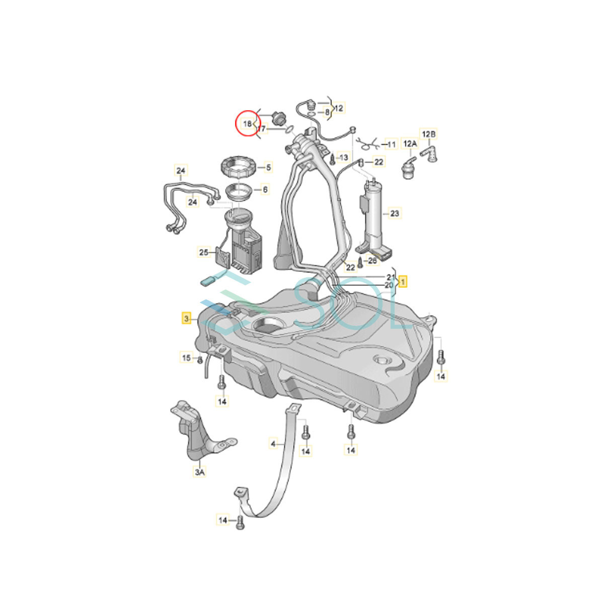 アウディ A8 S8(D4 4H) R8(422 423) Q5(8R) TT(8N 8J) フューエルキャップ 給油キャップ リペア用 ケーブル ワイヤー 紐 出荷締切18時_画像4