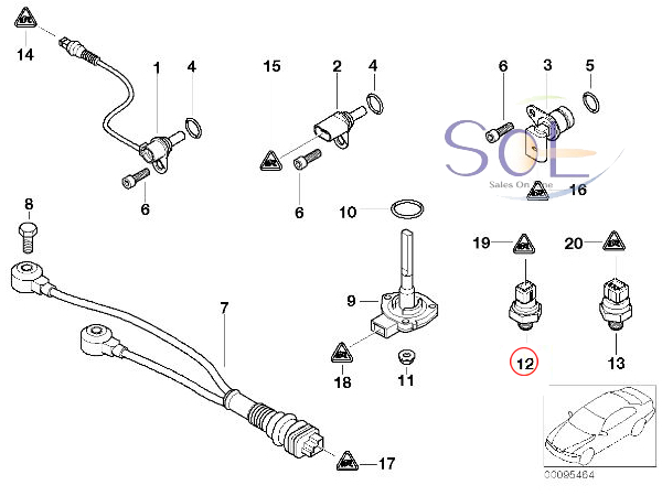 BMW E82 E87 E88 F20 F21 オイルプレッシャースイッチ(センサー) 116i 118i 120i 130i 135i 12617568480 12618611273_画像4