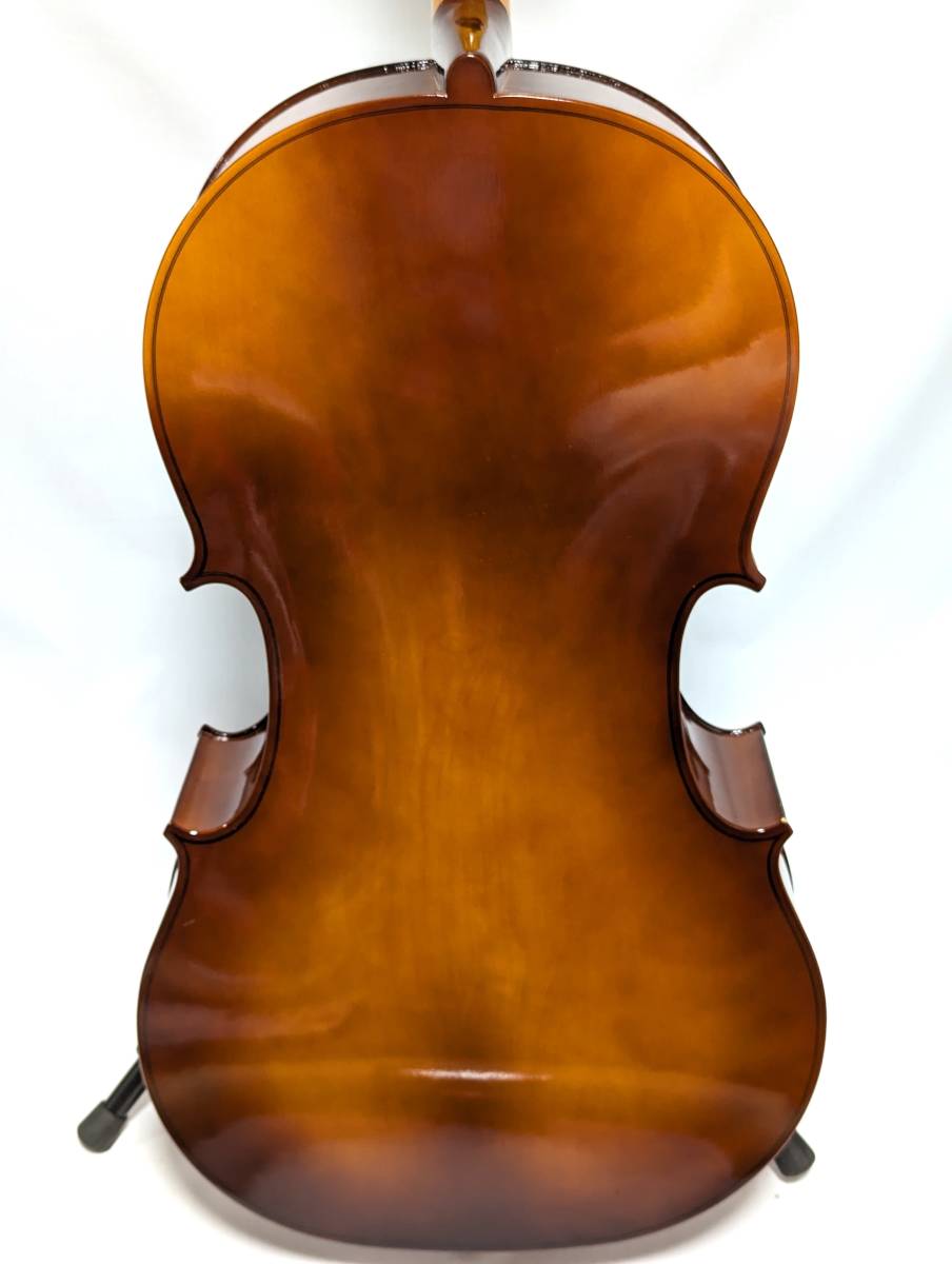 ジャンク扱い　Kawai Cello　サイズ4/4　Made in Czech　チェコ製　KVC-16B? KVC-168?　カワイ楽器　チェロ　弓　弦楽器　オーケストラ_画像8