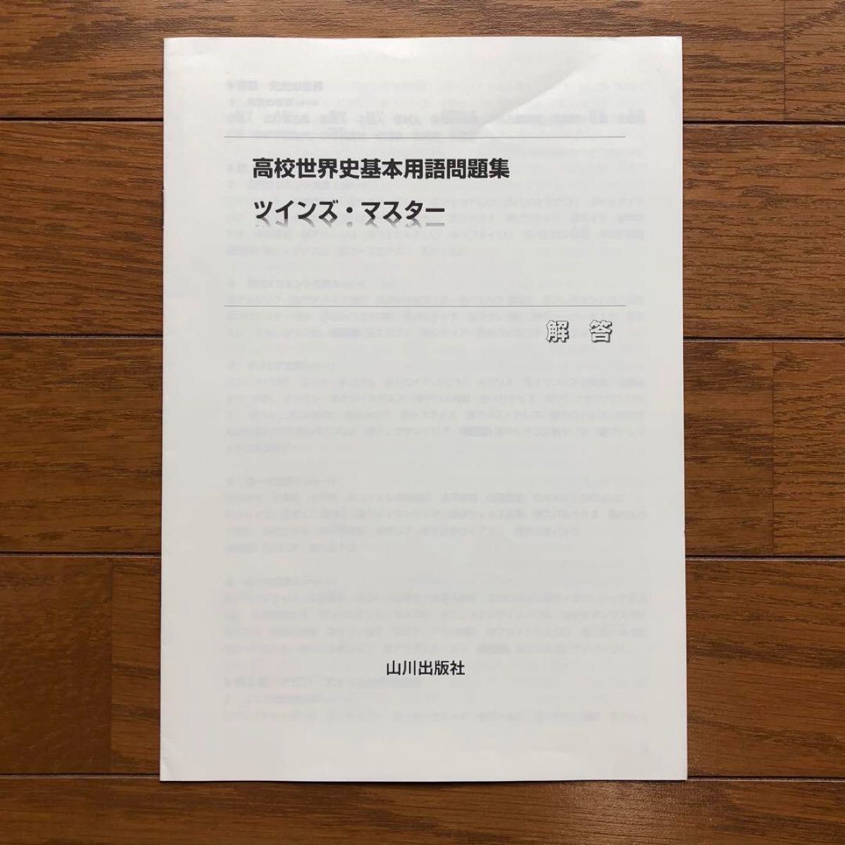 未使用】世界史B 高校世界史基本用語問題集 ツインズ・マスター 未使用】世界史B 高校世界史基本用語問題集 ツインズ・マスター