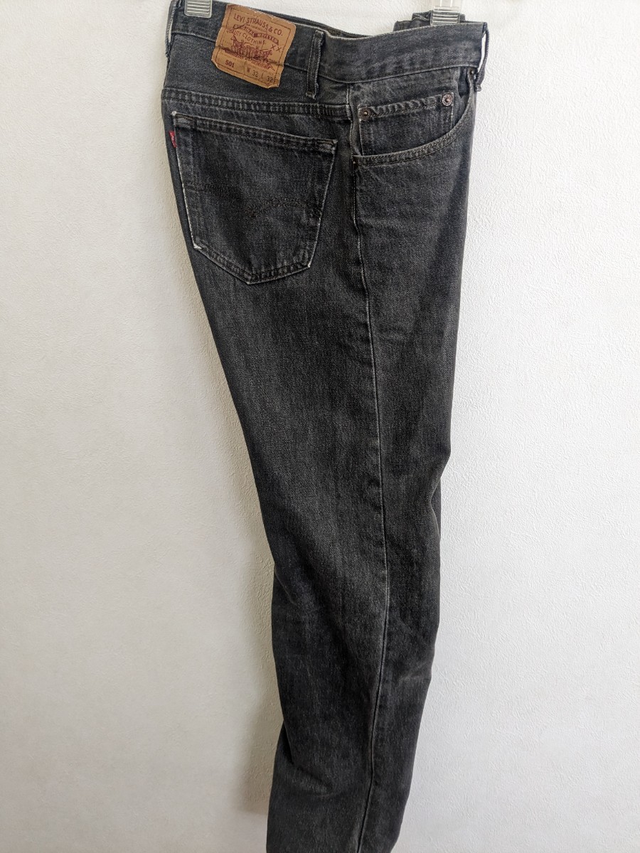 【値下げ】LEVI'S 90年代 リーバイス 501-0658 先染め W32L32 MADE IN USA 米国製 90' 80' XX ブラック グレー ジーンズ 綿100％ 希少_画像5