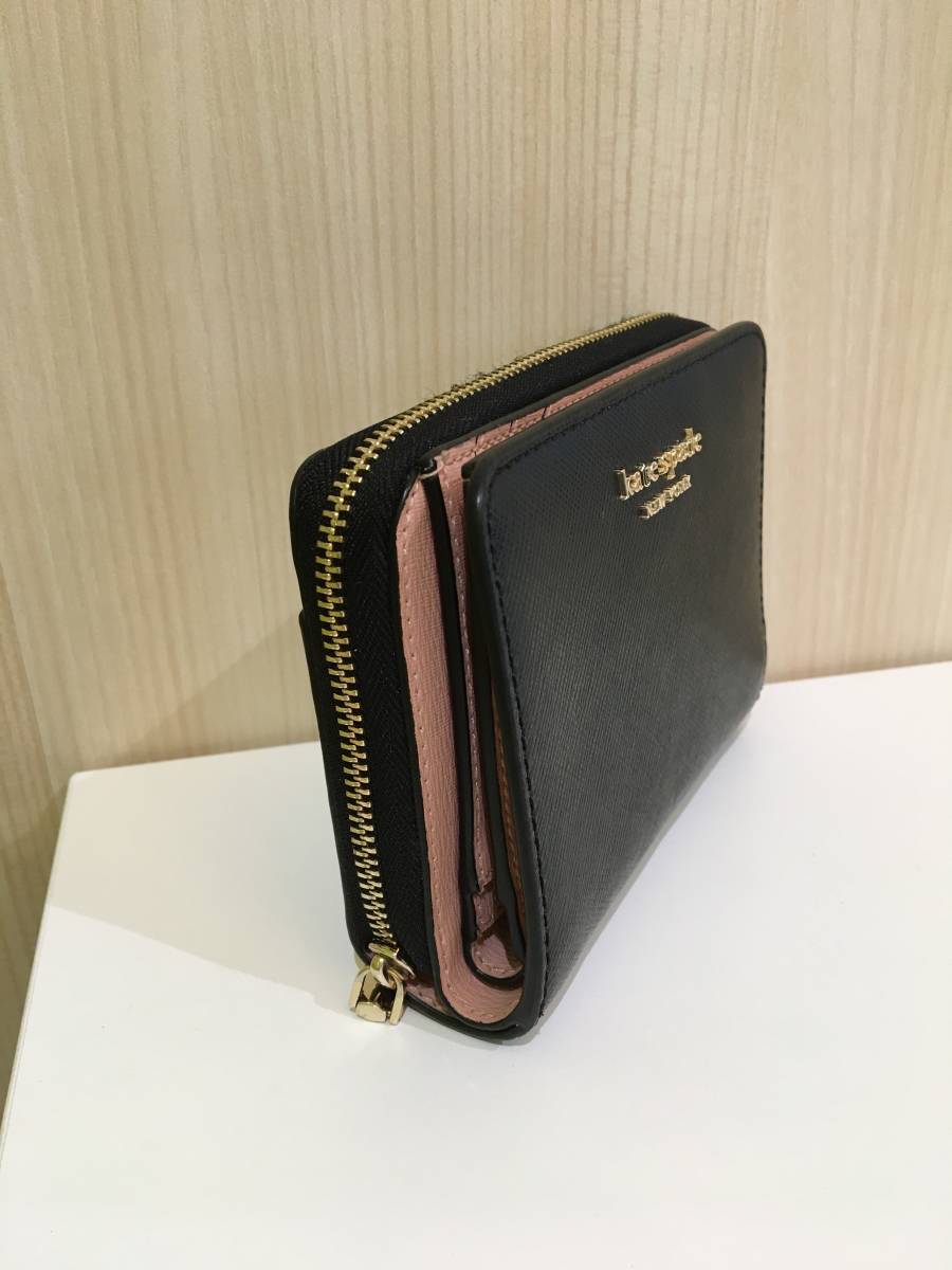 【14】Kate Spade PWR00395 ケイトスペード スペンサー コンパクト ウォレット ２つ折り財布_画像3