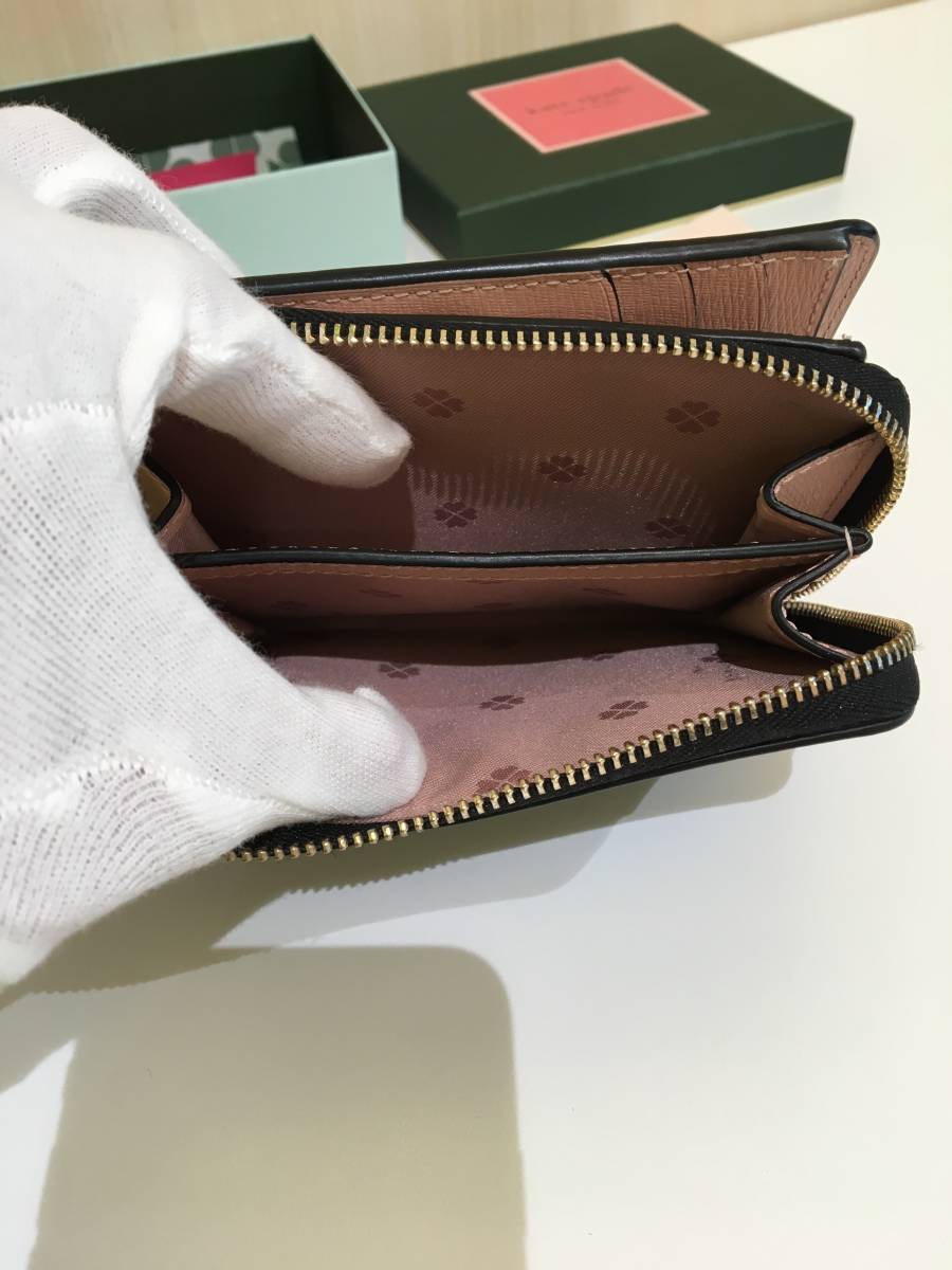 【14】Kate Spade PWR00395 ケイトスペード スペンサー コンパクト ウォレット ２つ折り財布_画像6