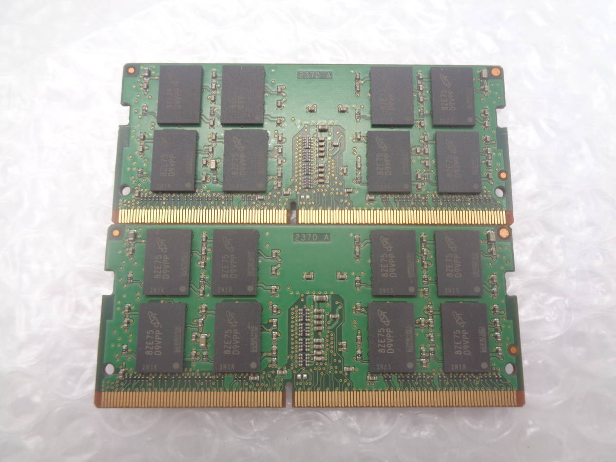 ノートパソコン用メモリ MICRON DDR4 PC4-2400T 16GB × 2枚セット 中古動作品(M56)_画像2