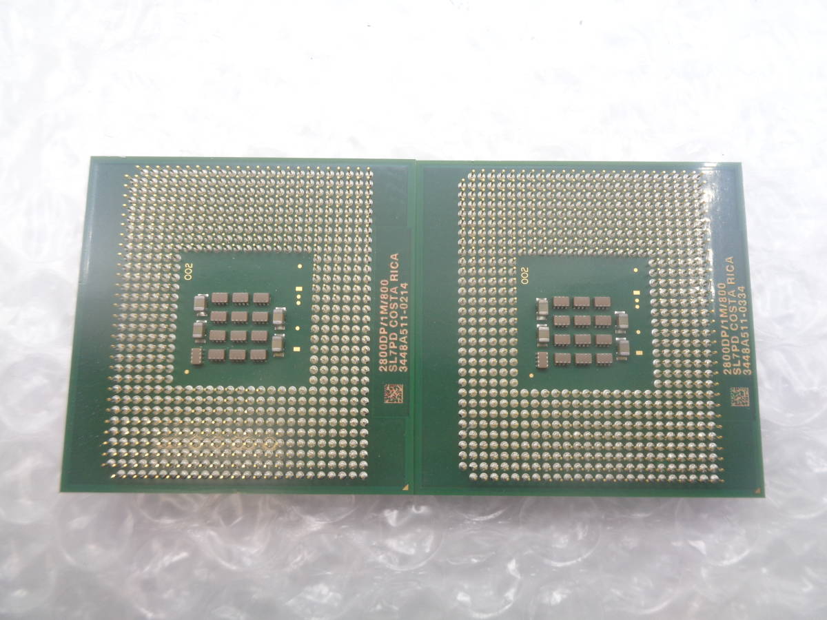 Intel XEON 2800DP/1M/800 SL7PD x 2個セット 中古動作品(C120)_画像2