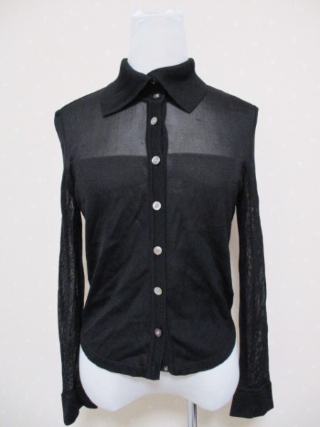 * ROPEro.* collar attaching cardigan M black (1030)