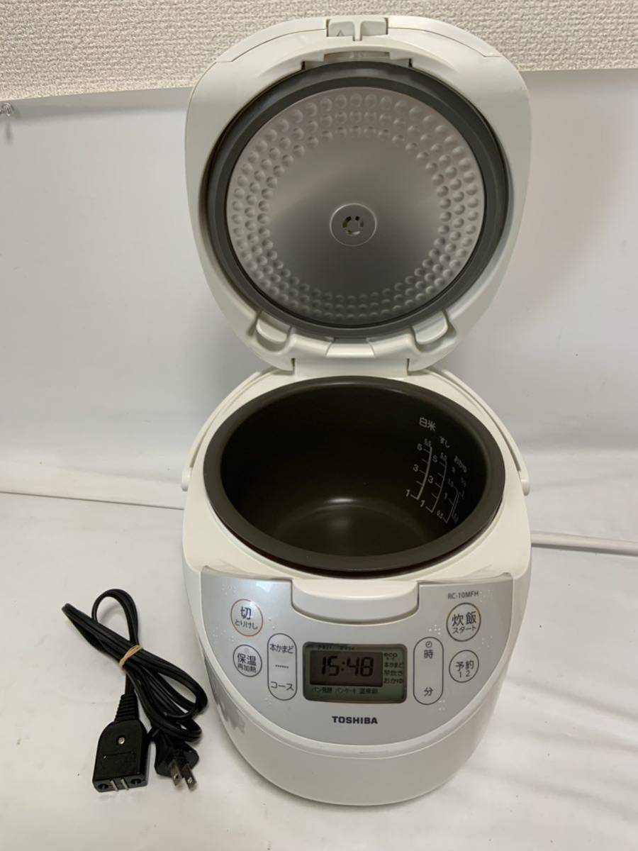 東芝 TOSHIBA RC-10MFH 炊飯器 家電 動作確認済 中古品 175s3000_画像3