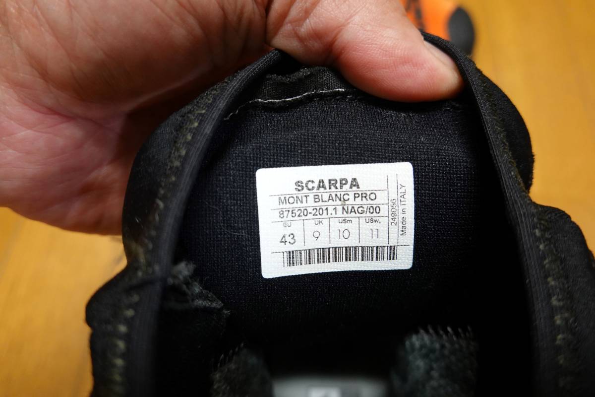 スカルパ SCARPA モンブランプロ GTX 43(27.5) 冬靴 ウィンター