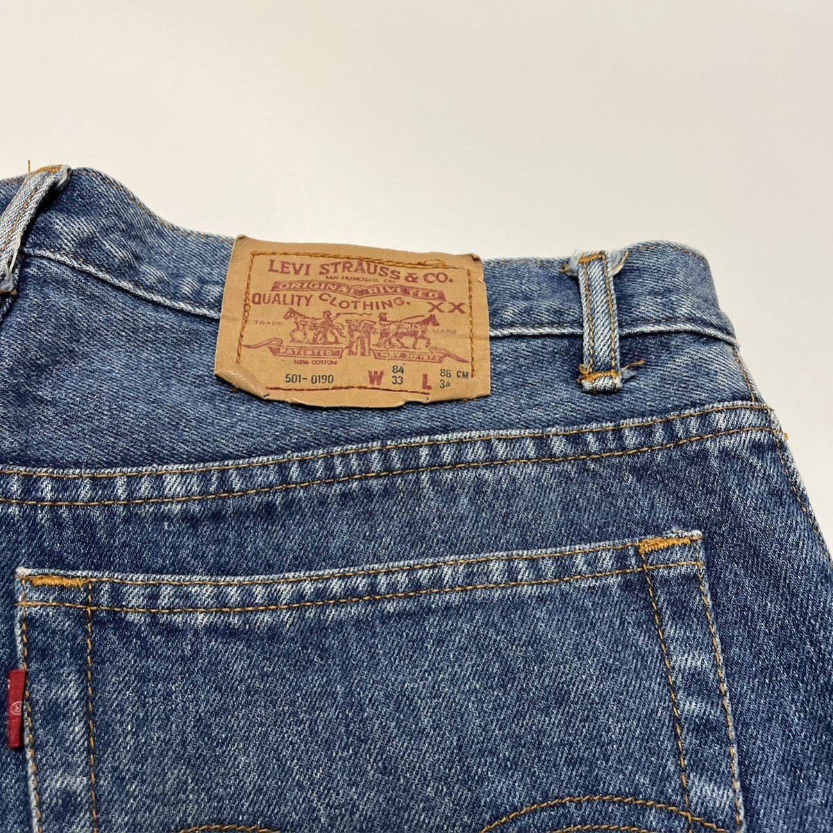 80s フィリピン製 Levi’s リーバイス 501 デニムパンツ ジーンズ 501-0190 W33 L34_画像7