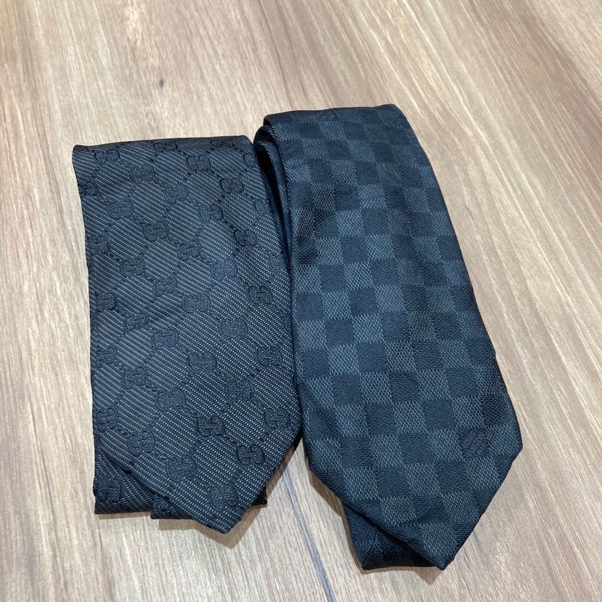 LOUIS VUITTON ダミエグラフィット GUCCI グッチ ネクタイ-