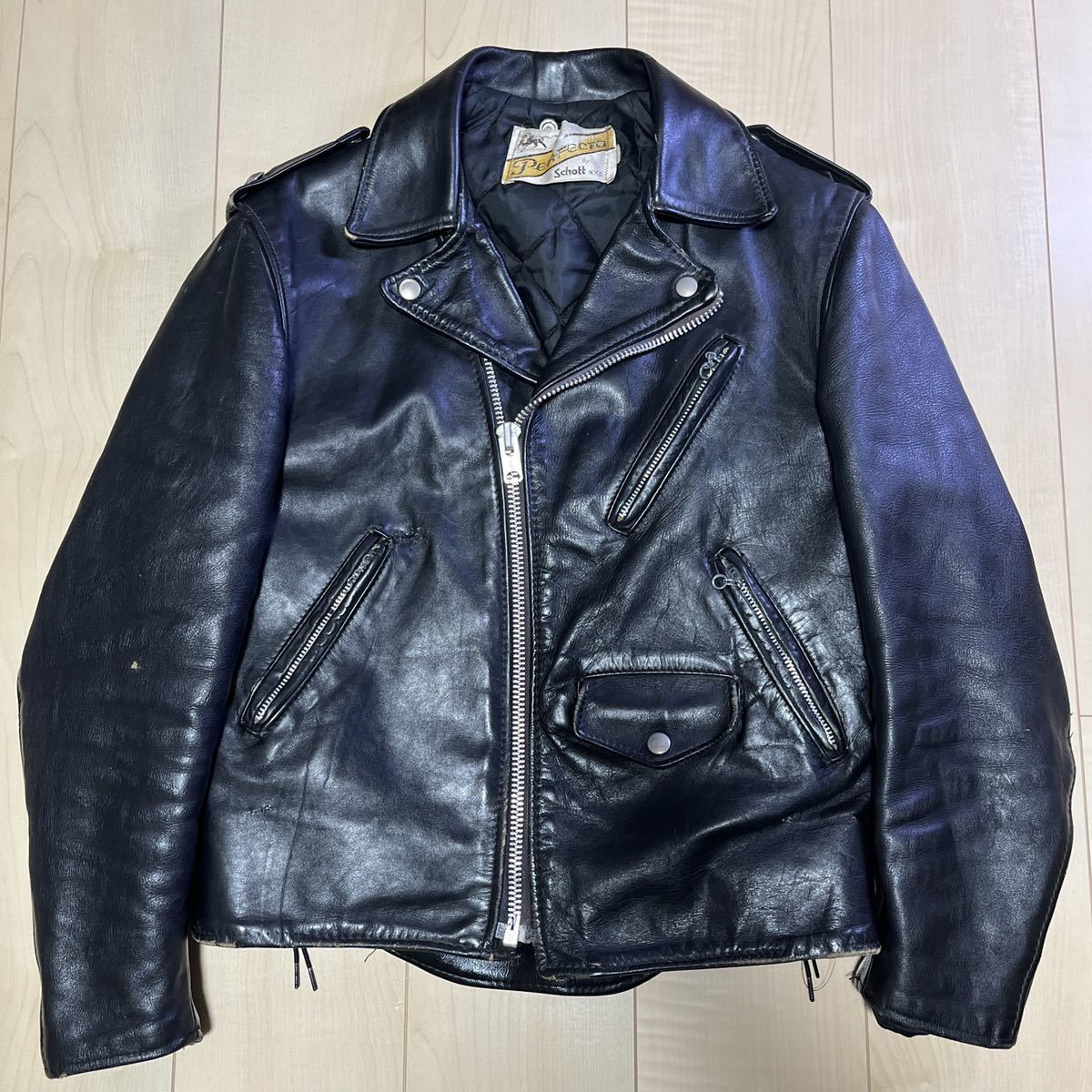 茶芯 schott ショット 70's 牛タグ ワンスター ビンテージ 36 茶芯 schott ショット 70's 牛タグ ワンスター ビンテージ 36