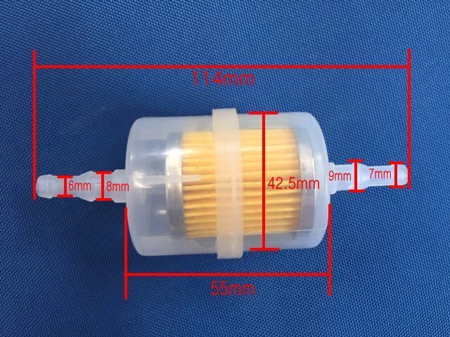 ガソリン 燃料 フューエル フィルター ストレーナー 8mm 6mm ホース キャブ キャブレター ハコスカ ケンメリ 510 S30 ウエーバー 旧車 良品_画像1