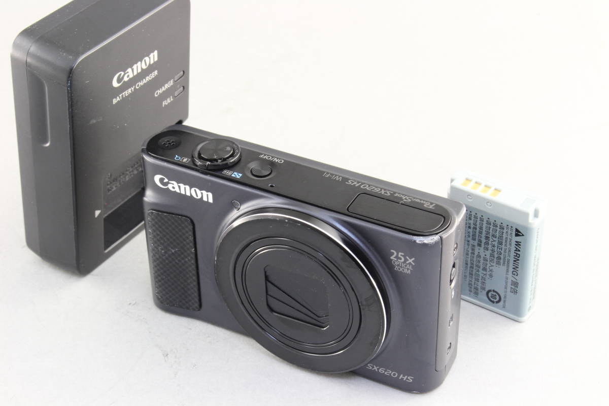 C (実用品) Canon キャノン PowerShot SX620 HS ブラック 初期不良返品無料 領収書発行可能