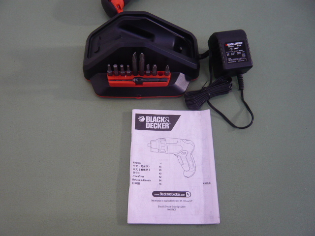 B7◆電動工具　BLACK＆DECKER　AS36LN　NENKE　電動ドライバー　36V　3点セット◆通電OK◆A_画像5