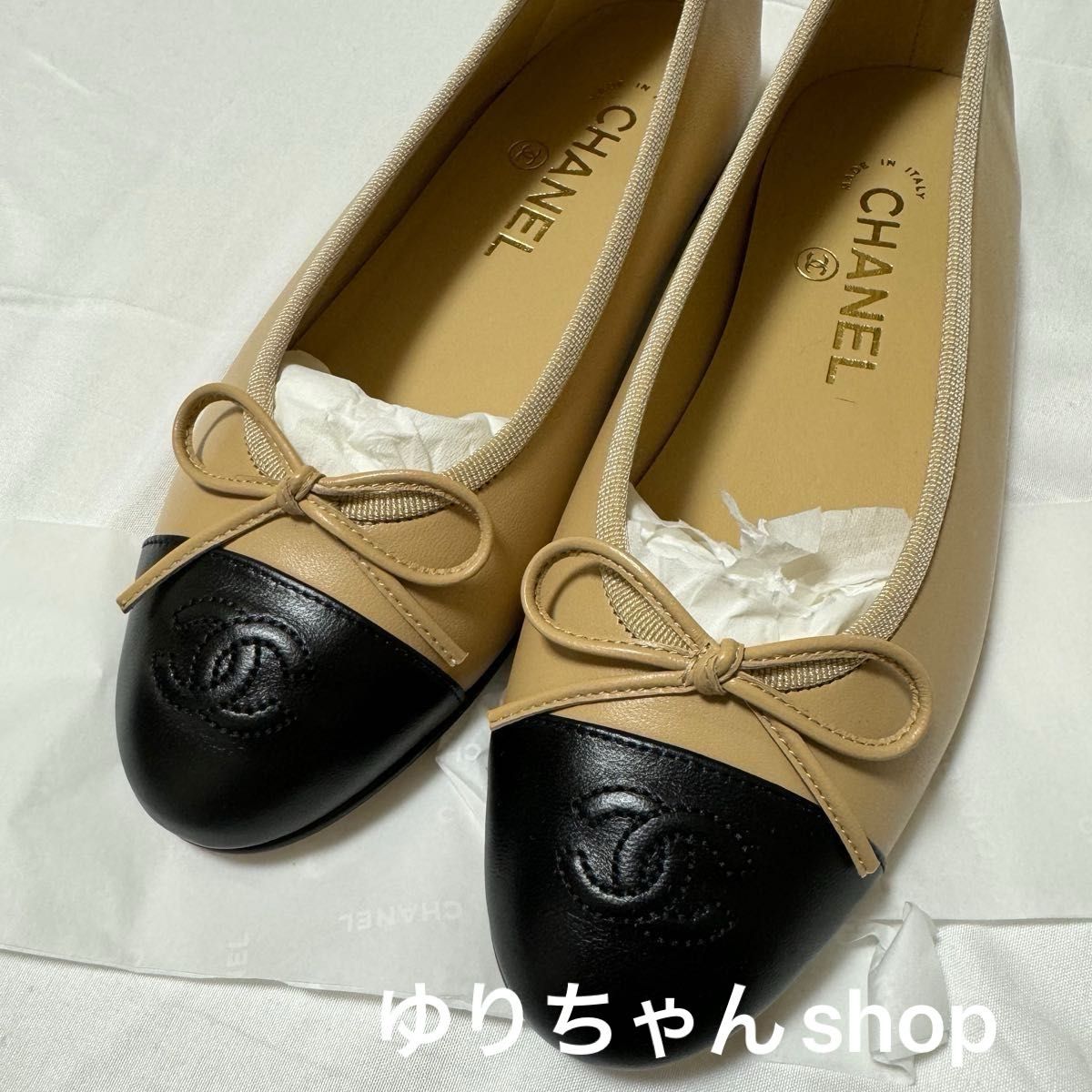 新品　CHANEL バレリーナ　バイカラー　35.5