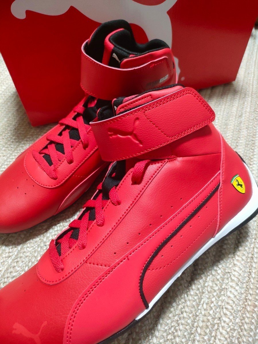 新品 定価14300 PUMA フェラーリ スニーカー 30cm ネオキャット ミッド レッド 赤 エンブレム プーマ FERRARI コラボ 公式の画像3