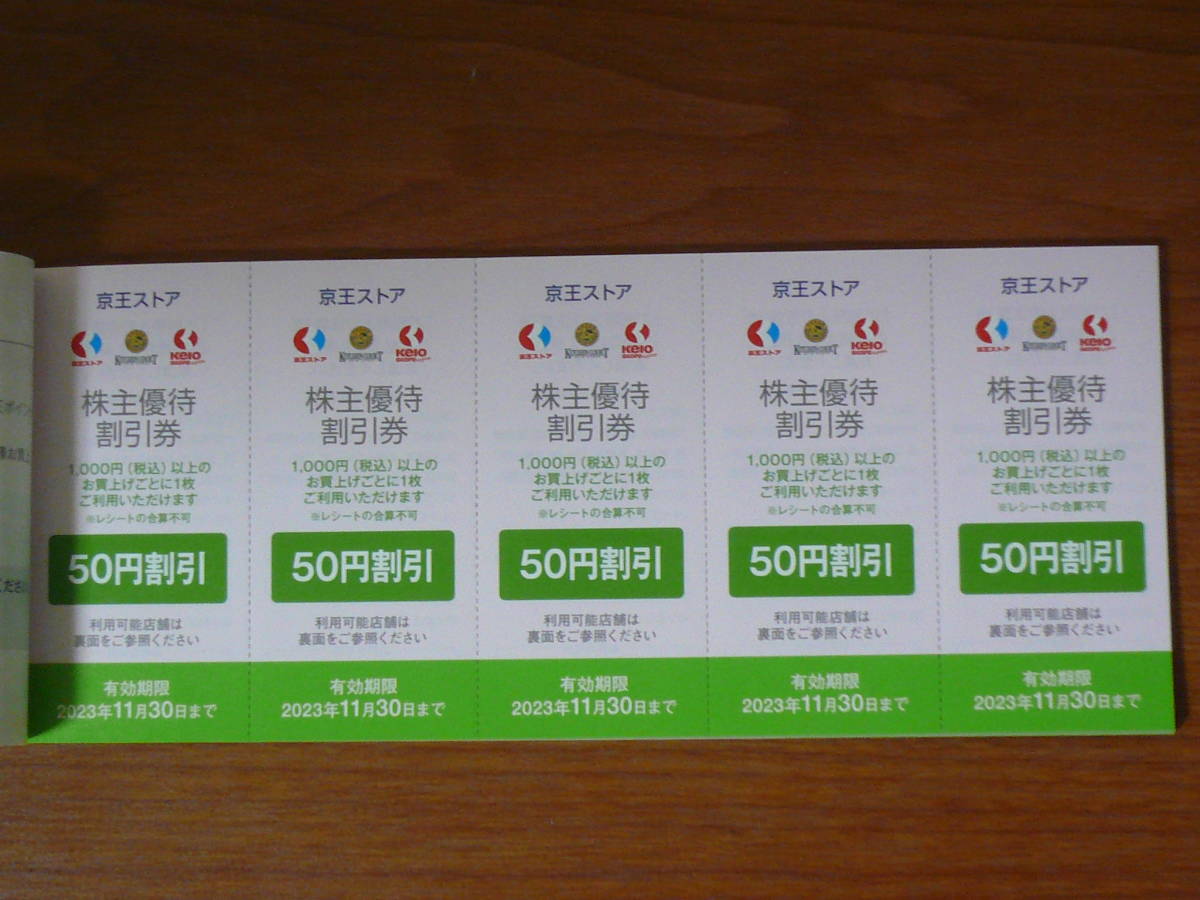 【即決】京王電鉄 株主優待券 割引券 １冊 （京王百貨店5枚・京王ストア10枚・京王アートマン5枚 他)_画像3