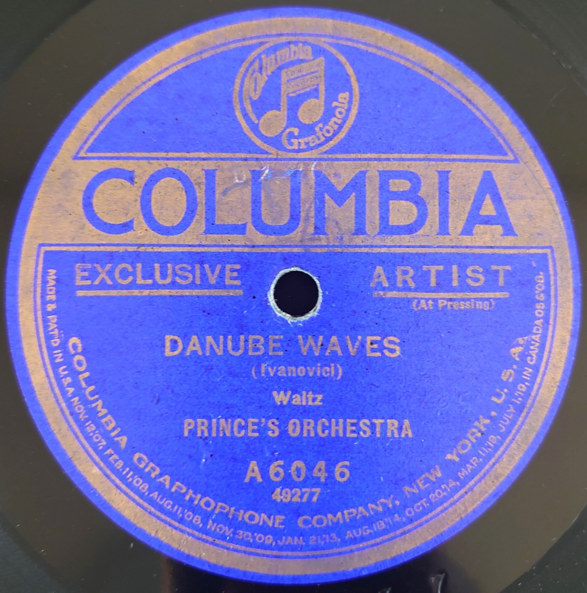 【12吋SP盤】DANUBE WAVES(Ivanovici)/TOUJOURS OU JAMAIS(Ever or Never)・PRINCE'S ORCHESTRA/SPレコード_画像1