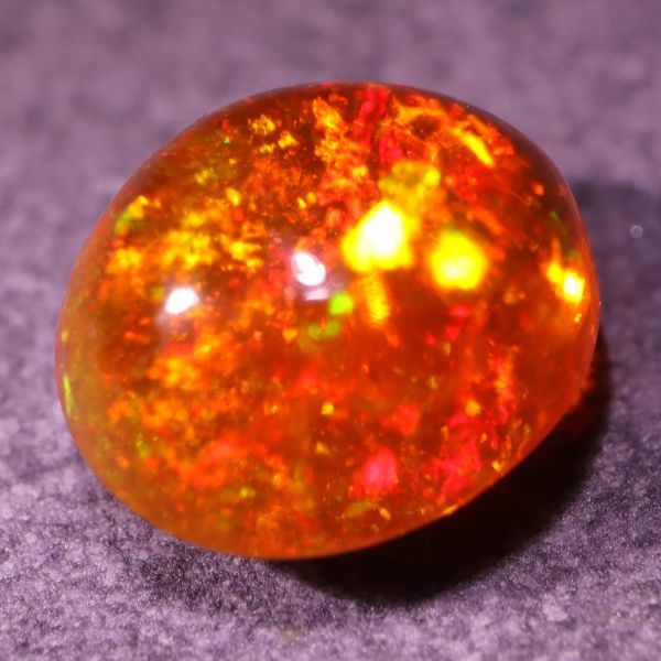 天然ファイアオパール メキシコ産 1.710ct 欧泊 裸石 宝石 ジュエリー 遊色 ファイヤーオパール 天然 墨西哥 jewelry fire opal_画像1