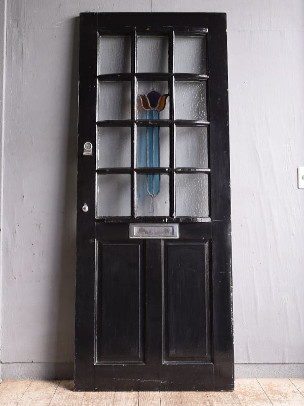 本物品質の ステンドグラス入り木製ドア アンティーク イギリス 扉