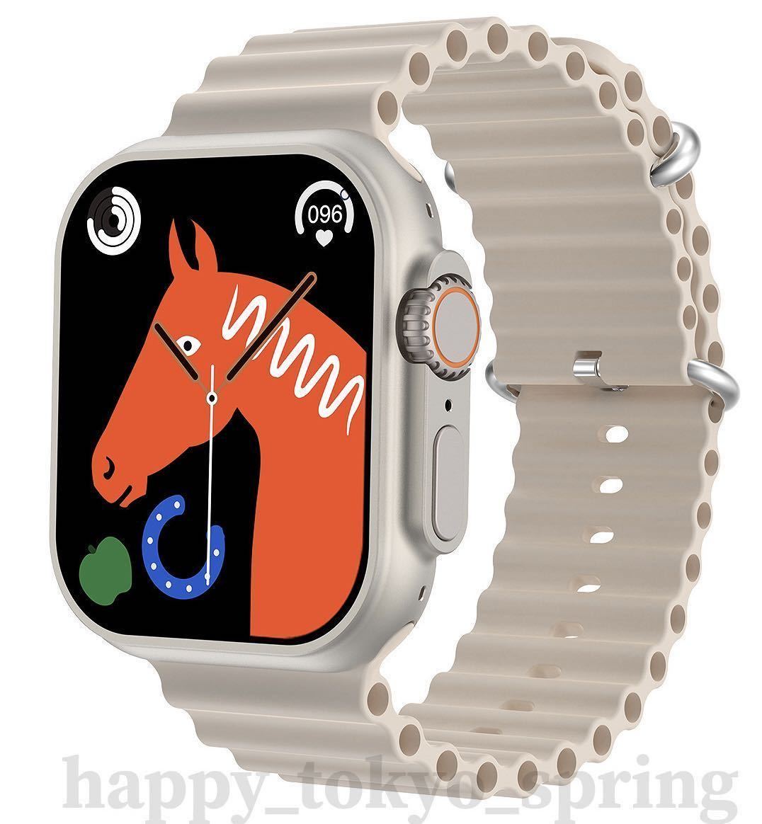 新品 Apple Watch 代替品 2.19インチ 大画面 S9 Ultra 9 スマートウォッチ 通話 音楽 多機能 健康 スポーツ 防水 血中酸素 android 血圧_画像3