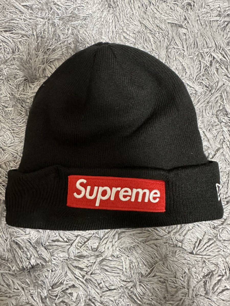 Supreme New Era Box Logo Beanie Black ボックス ロゴ 黒 赤 22fw