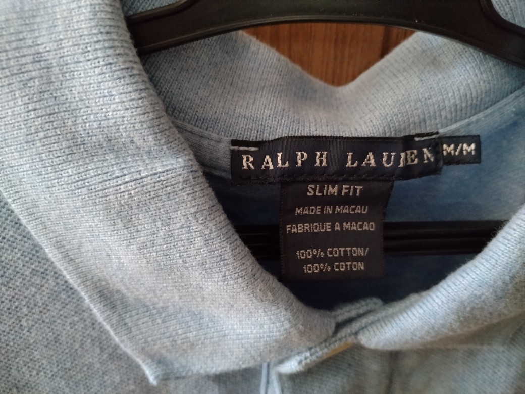 ポロ ラルフローレン POLO RALPH LAUREN レディース SLIM FIT 半袖 ポロシャツ 水色 M