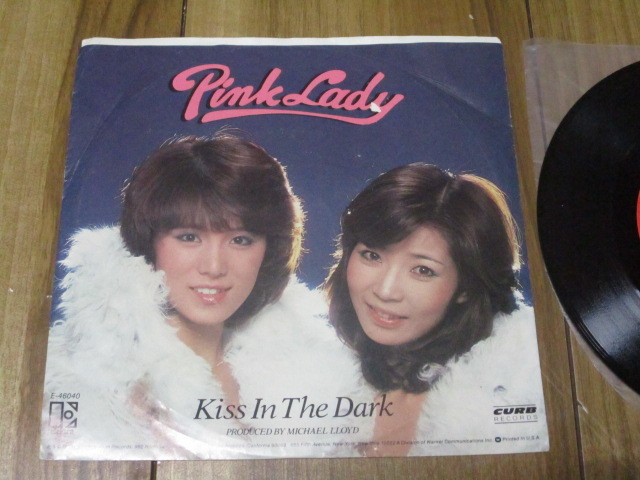 PINK LADY ピンクレディ KISS IN THE DARK キッス・インザ・ダーク c/w WALK AWAY RENEE 米 EP PS付き 盤割れ ミー 未唯mie 増田恵子 ケイ_画像3