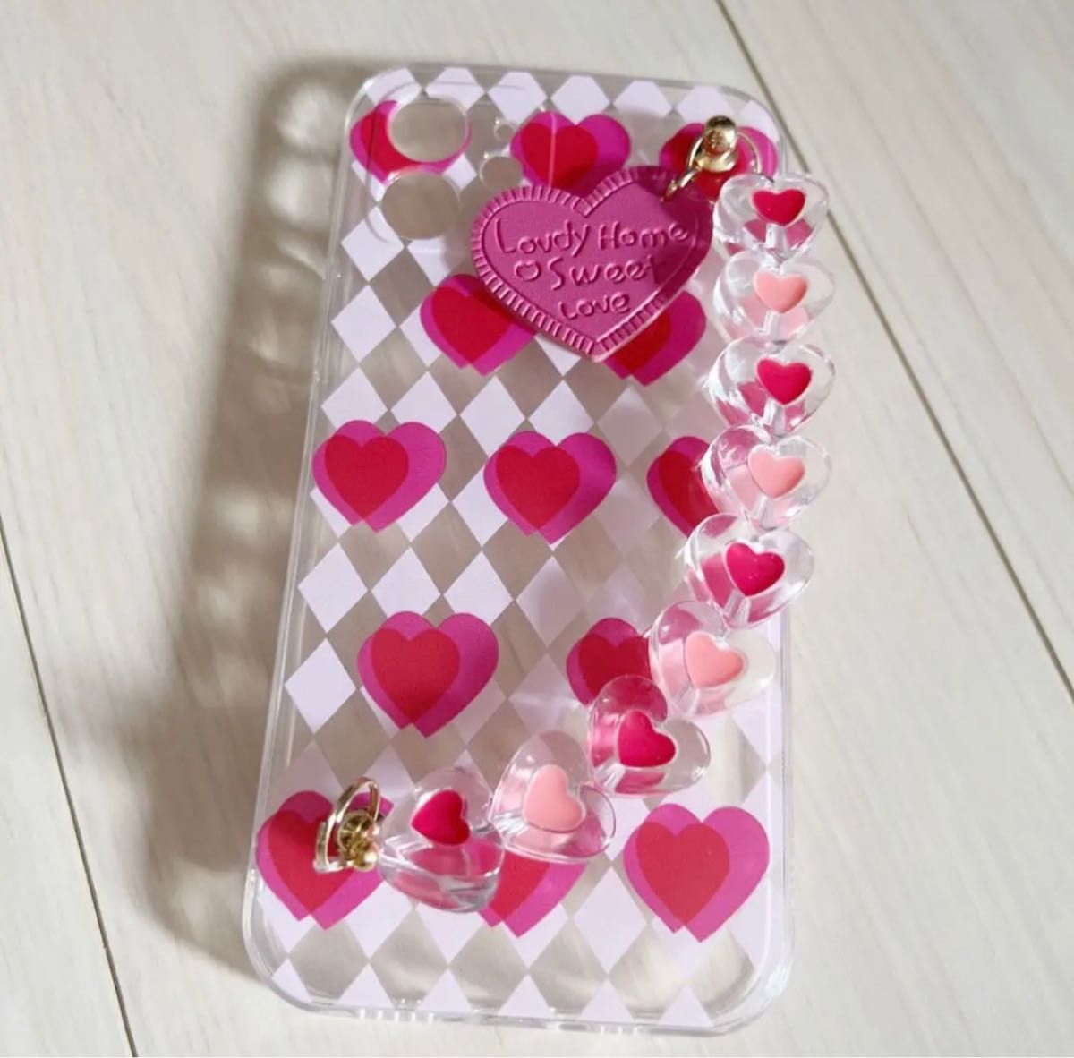 【新品】iPhone12pro max  携帯カバー　ケース　ピンク　ハート