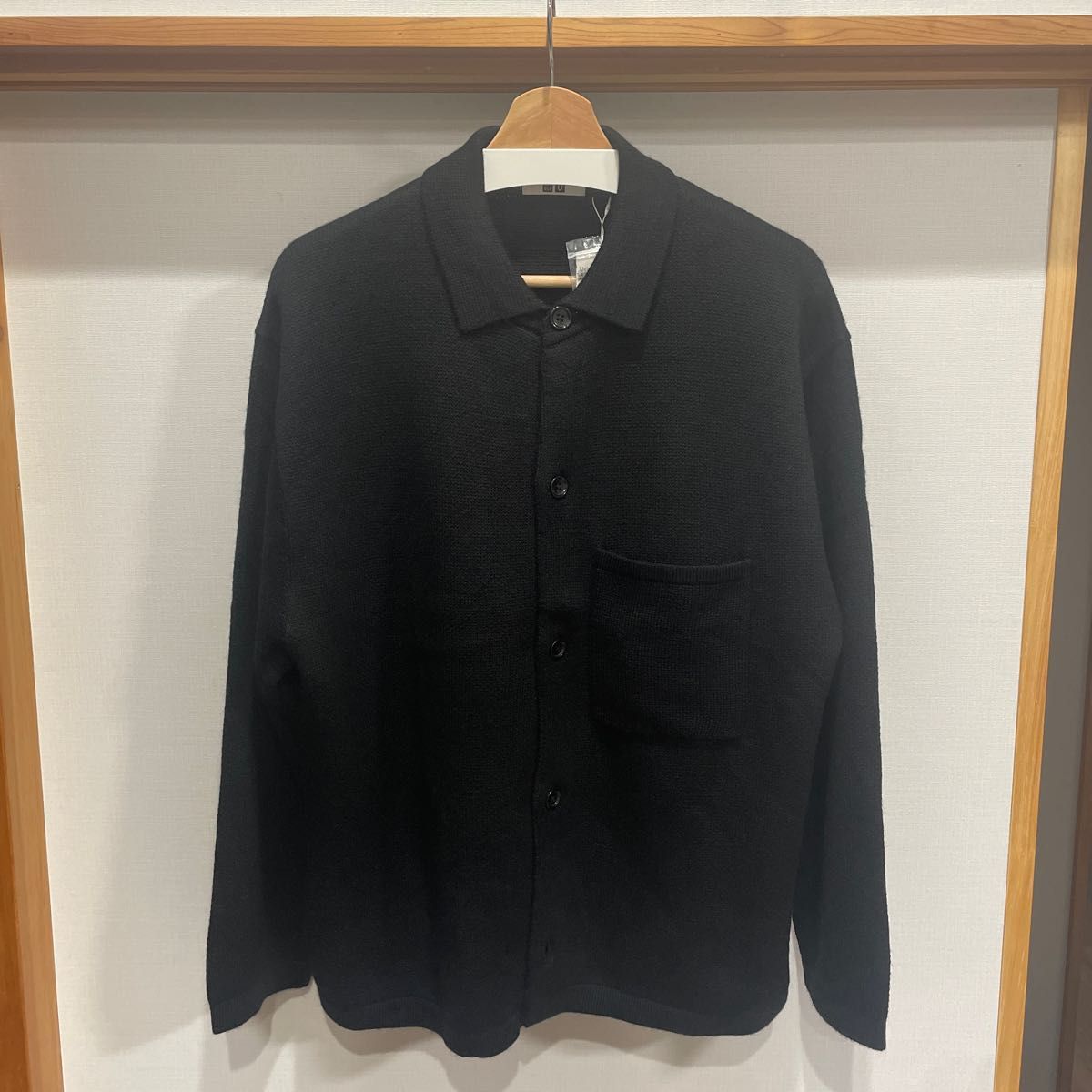 完売品 UNIQLO U ニット オーバー シャツ ジャケット 黒